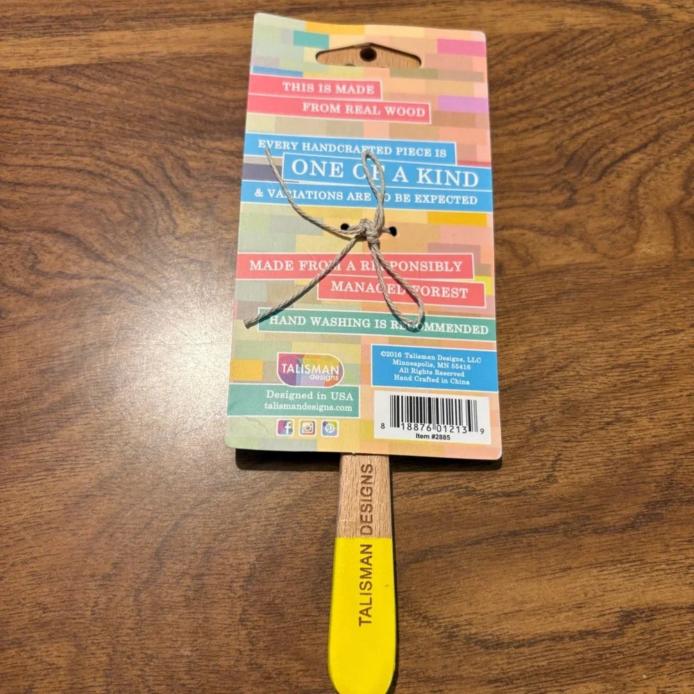 Talisman Designs‎ Beechwood Honey Spreader & Dipper Sweet Etched Wood 7